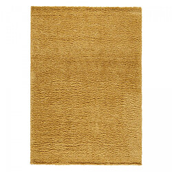 UnAmourDeTapis Tapis shaggy 160x230 rectangle tissé jaune motif uni CROMA 5