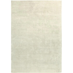 UnAmourDeTapis tapis salon 140x200 fait main en viscose blanc rectangle motif uni REFLECT 4