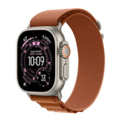 Bracelet Alpine Loop pour Apple Watch Series 1 - 11 / SE / Ultra (44/45/46/49 mm) - Taille M - Terracotta / Natural Titanium