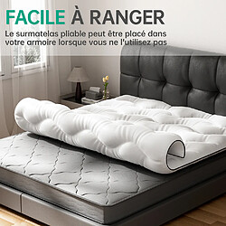 Acheter Sinlikon Surmatelas 140x190 cm - Épaisseur 4 cm - Surmatelas Moelleux en Microfibre - Matelas Topper convient aux Matelas 140x190 cm pour Adulte Enfant