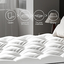 Sinlikon Surmatelas 160x200 cm - Épaisseur 4 cm - Surmatelas Moelleux en Microfibre - Matelas Topper convient aux Matelas 160x200 cm pour Adulte Enfant