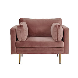 Paris prix Fauteuil design velours Boom - Rose