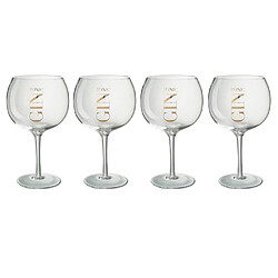 Paris Prix Lot de 4 Verres à Gin Apéritif 21cm Transparent