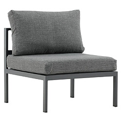 Paris prix Fauteuil de jardin aluminium - Gris et noir