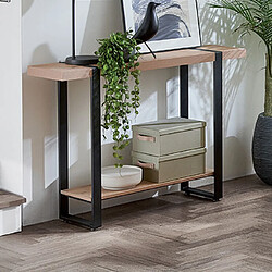 Mes Console rectangulaire bois métal - Naturel