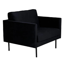 Paris Prix Fauteuil en Velours Zoom 95cm Noir