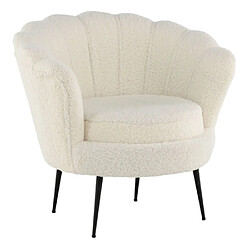 Paris prix Fauteuil coquillage bouclette - Blanc