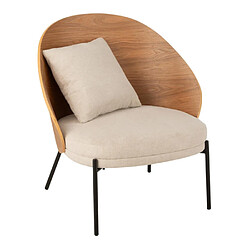 Paris prix Fauteuil lounge design - Naturel & beige