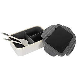 Paris Prix Lunch Box Avec Couverts Unicolore 20cm Gris