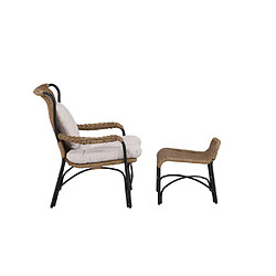 Paris prix Fauteuil de jardin Loreto - Naturel & noir