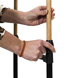 Acheter Paris Prix Portant à Vêtements Double Ajustable Effet Bois 160cm Noir