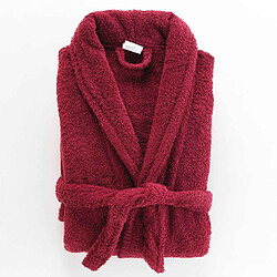 Paris Prix Peignoir Col Châle en Coton Tendresse Rubis