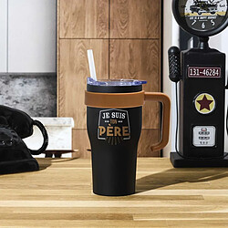 Paris Prix Mug de Transport en Inox Je Suis Ton Père 60cl Noir