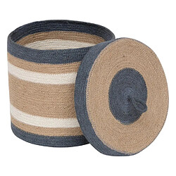 Atmosphera Lot de 3 Paniers en Jute Océane 27cm Multicolore