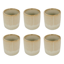 Secret De Gourmet Lot de 6 Tasses à Café Chloe 11cl Beige