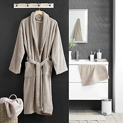 Acheter Douceur D'Interieur Peignoir Col Châle en Coton Tendresse Taupe