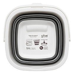 Avis Five Simply Smart Seau Avec Poignée Rétractable 5L Gris