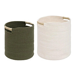 Atmosphera Lot de 2 Paniers Tropical Boudoir 35cm Multicolore