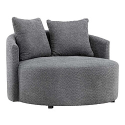 Paris prix Fauteuil rond tissu polaire - Gris