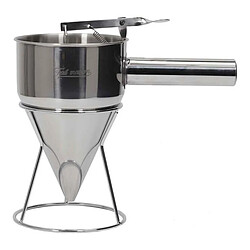 Paris Prix Verseur de Pâte à Piston Inox 1,2L Argent