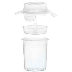 Paris Prix Lunch Box Double Compartiment Gobelet 35cl Transparent
