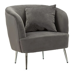 Paris prix Fauteuil imitation fourrure Soffy - Gris