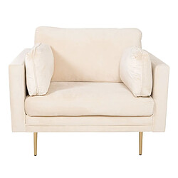 Paris prix Fauteuil design velours - Beige