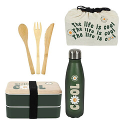 Paris Prix Coffret Repas Lunch Box 4 Pièces 25cm Vert