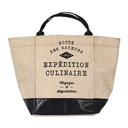 Paris Prix Lunch Bag Fraicheur Isotherme Effet Jute 25cm Beige