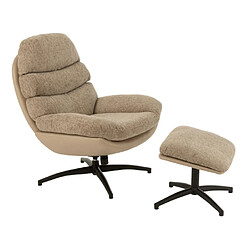 Paris prix Fauteuil relax avec repose-pieds - Noir