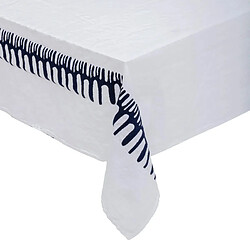 Atmosphera Nappe Déco Brodée 150x300cm Blanc