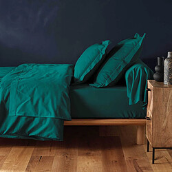 Acheter Douceur D'Interieur Drap Housse Lina 180x200cm Emeraude