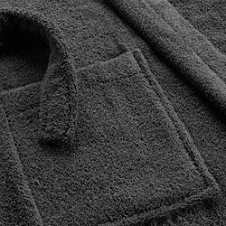 Avis Douceur D'Interieur Peignoir Col Châle en Coton Tendresse Anthracite