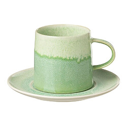 Paris Prix Ensemble Tasse & Sous-Tasse en Porcelaine Lara 16cm Vert