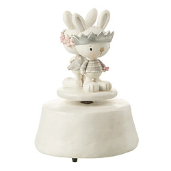 Paris Prix Boîte à Musique Enfant Lapins Couronne 14cm Multicolore