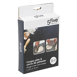 Acheter Five Simply Smart Coupe Pâte & Corne de Pâtisserie 2 en 1 15cm Gris