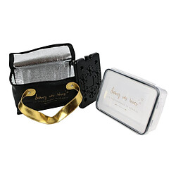 Paris Prix Lunch Bag 3 Pièces Take Away 23cm Noir & Or