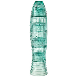 J-Line Verre empilable en poisson bleu azur 9x9x36 cm