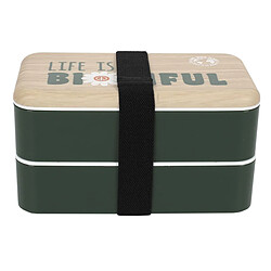 Paris Prix Coffret Repas Lunch Box 4 Pièces 25cm Vert
