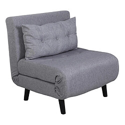 Paris prix Fauteuil convertible tissu - Gris