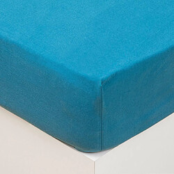 Atmosphera Drap Housse Lavable Coton Maria 140x190cm Bleu Canard