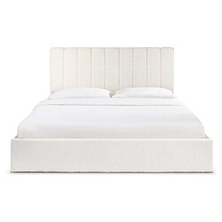 Paris Prix Lit Coffre Design Bouclette Songa 180x200cm Beige