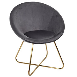 Paris prix Fauteuil design velours Karl - Gris