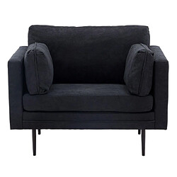 Paris Prix Fauteuil Design en Tissu Boom 110cm Noir