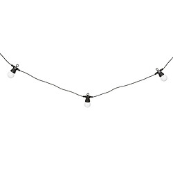 Atmosphera Guirlande d'Extérieur Solaire 10 LED Soa 800cm Noir & Blanc