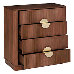 Avis Atmosphera Commode 4 tiroirs effet noyer WANY - Marron