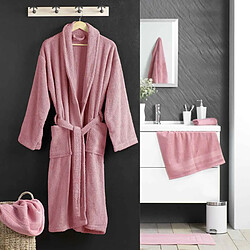 Acheter Douceur D'Interieur Peignoir Col Châle en Coton Tendresse Bois de Rose