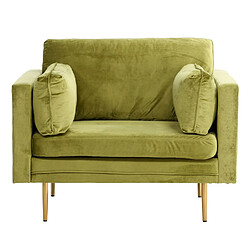 Paris prix Fauteuil design velours - Vert Fauteuil design - revêtement velours - style moderne - coloris vert