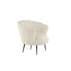 Paris prix Fauteuil coquillage bouclette - Blanc