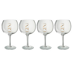 Paris Prix Lot de 4 Verres à Gin Apéritif 21cm Transparent